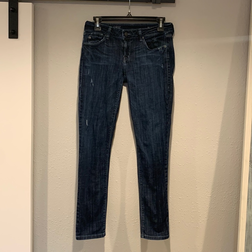 Saks Fifth Avenue Gray Dark Skinny Jeans